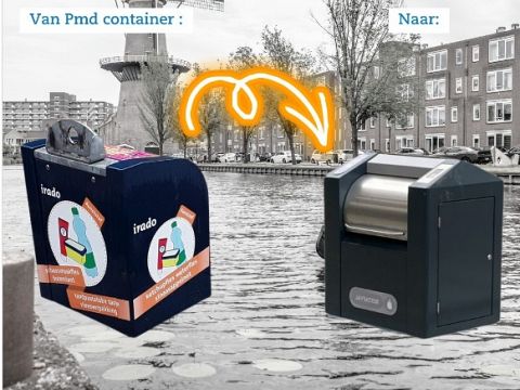 Nog vijftig PMD containers blijven over in Schiedam